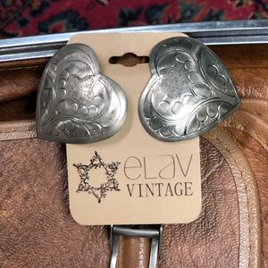 Vintage Steel heart earrings